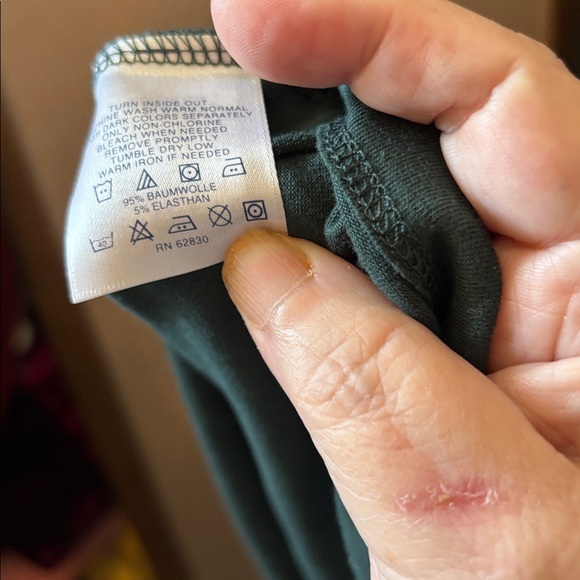 FINAL MARKDOWN Lands' End Forest Green Long Sleeve Dress large - Picture 4 of 4